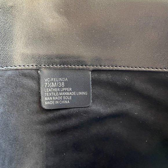 SOLD-Vince Camuto Black Felinda High Heeled Leather Boots - Picture 8 of 8
